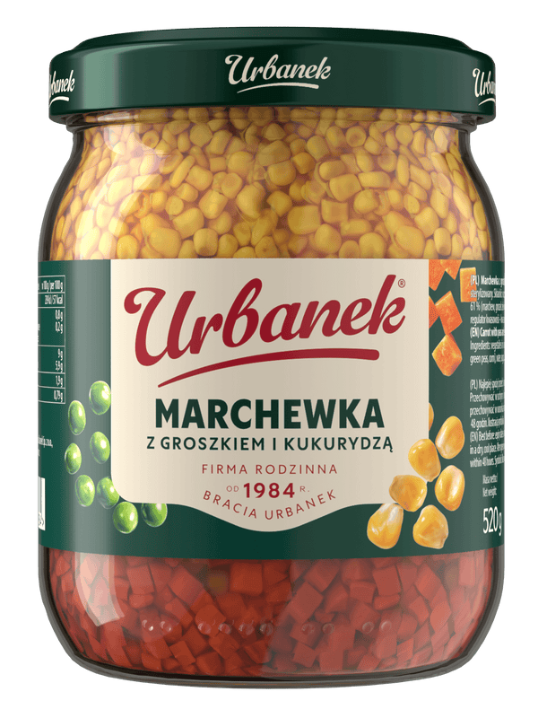 Marchewka z groszkiem i kukurydzą
