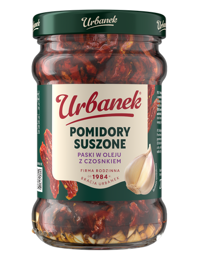Pomidory suszone paski z czosnkiem