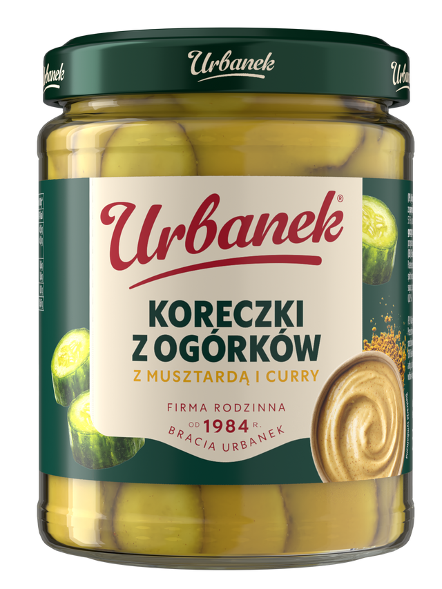 Koreczki z ogórków z musztardą i curry