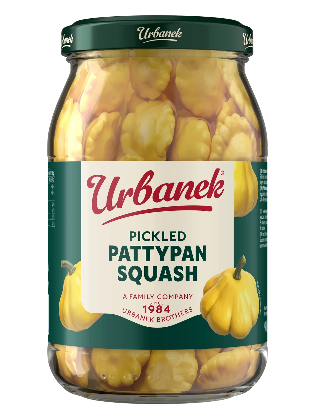 Urbanek Pickled pattypan squash 910 g, foodservice