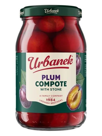 Plum compote with stone
