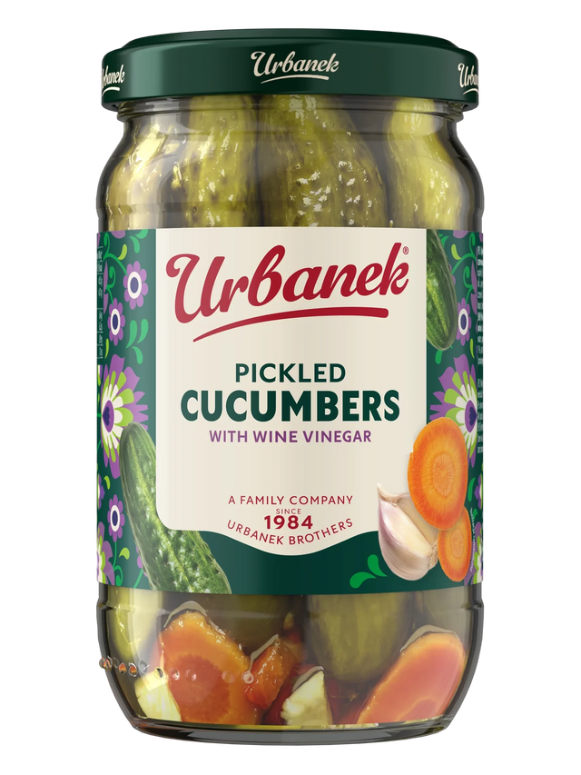 Pickled cucumbers with wine vinegar