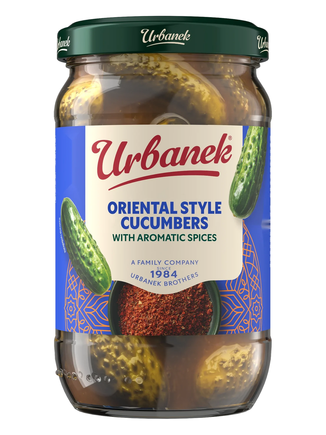 Urbanek Oriental style cucumbers with aromatic spices 680 g