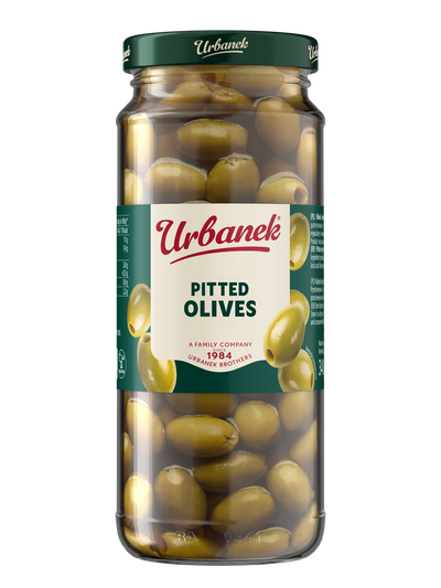 Pitted green olives