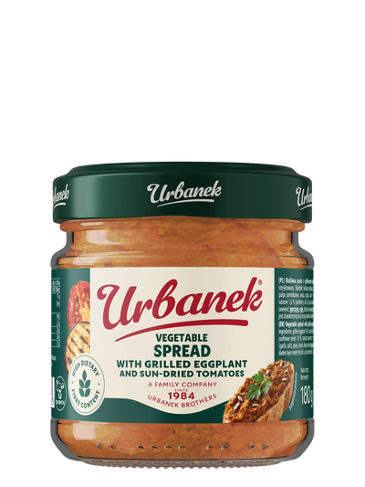 Grilled eggplant spread with sun-dried tomato
