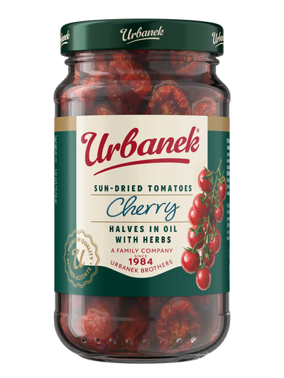 Sun-dried cherry tomato halves in oil