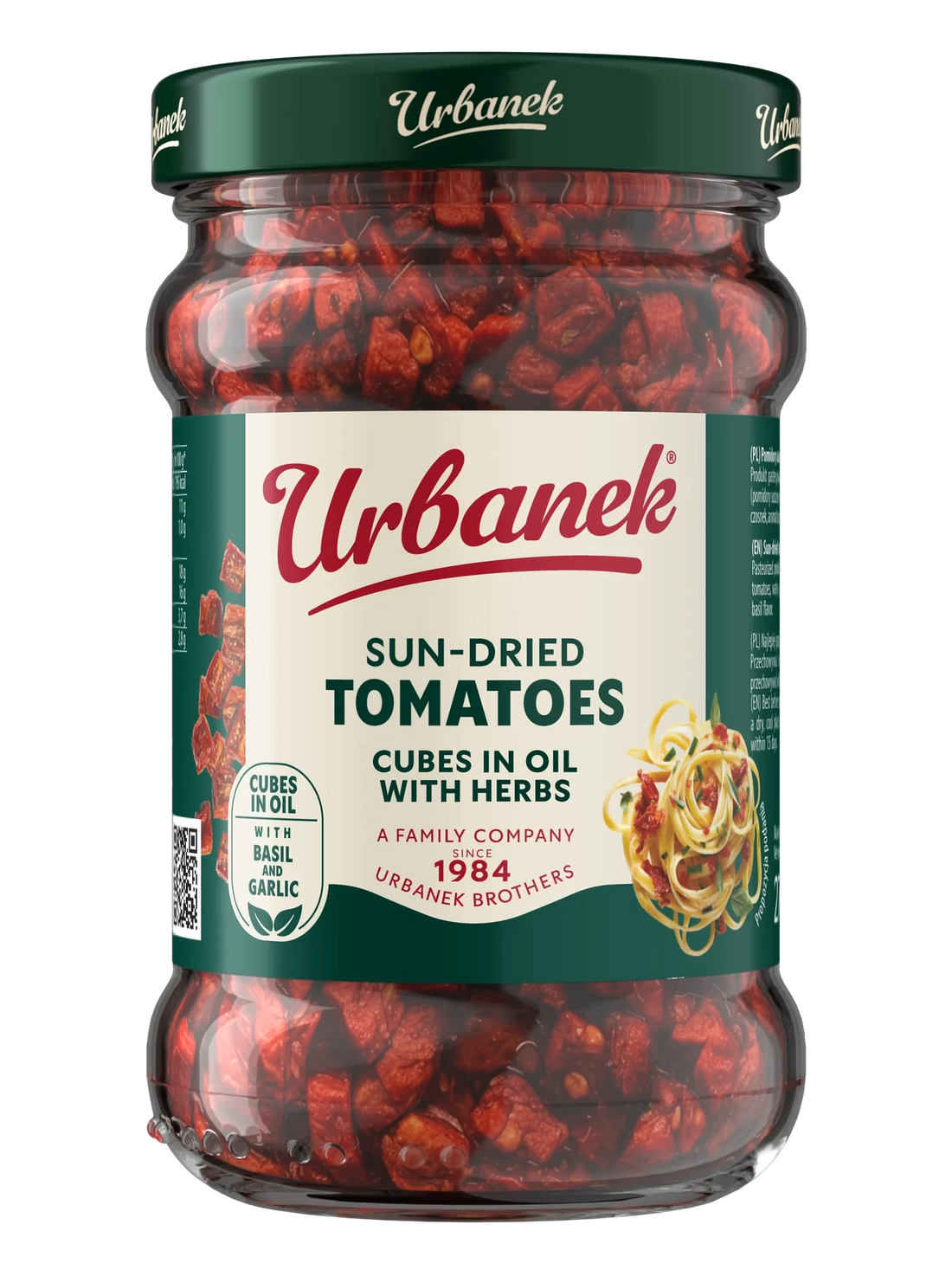 Urbanek Sun-dried tomatoes cubes in oil with herbs 270 g