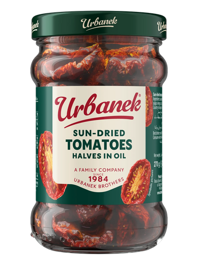 Sun-dried tomatoes in oil with herbs