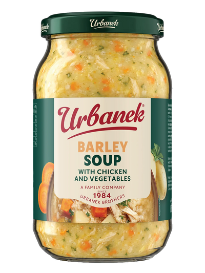Barley soup with chicken and vegetables