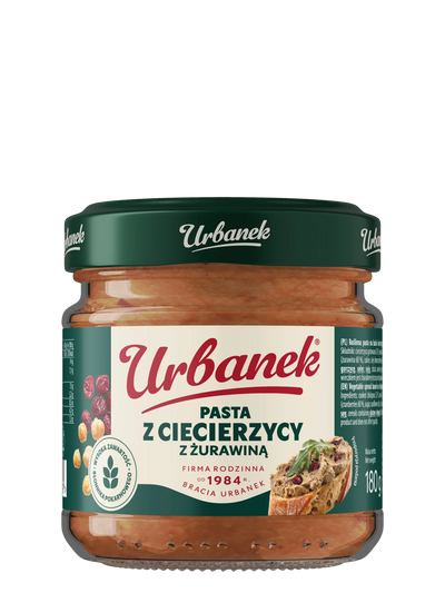 Pasta z ciecierzycy z żurawiną