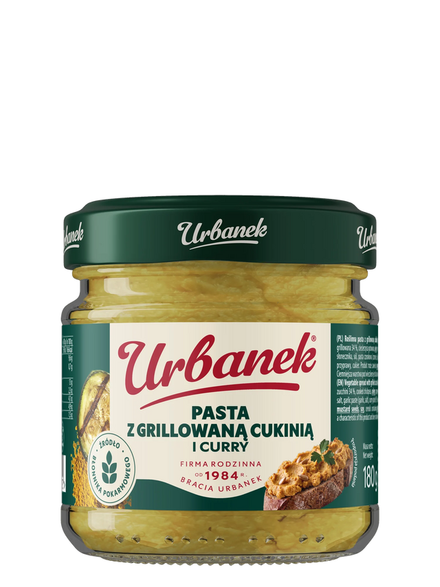 Pasta z grillowaną cukinią i curry