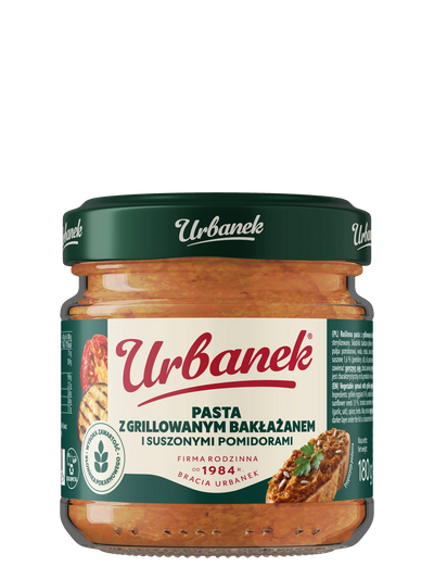 Pasta z grillowanym bakłażanem i suszonymi pomidorami