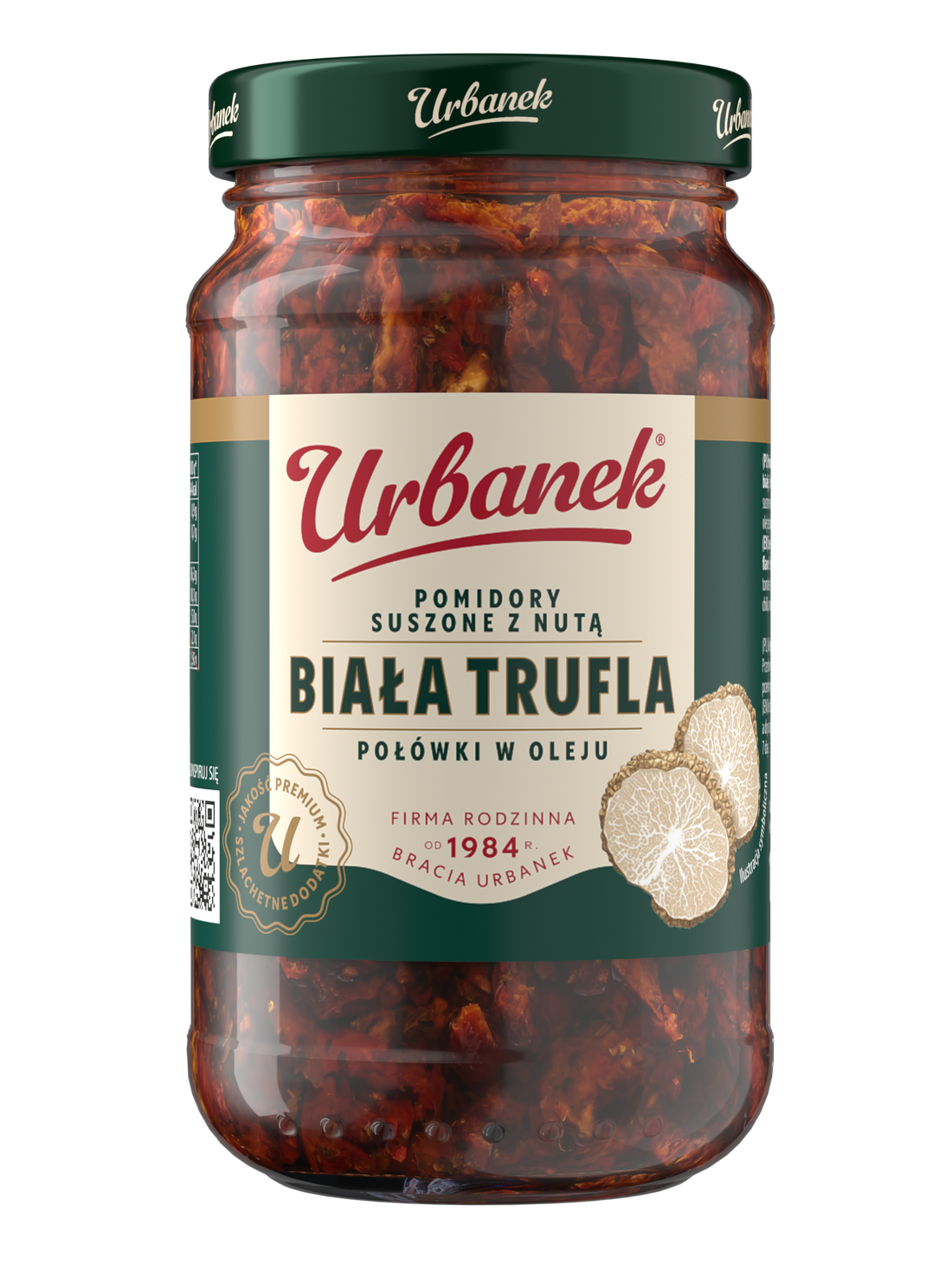 Słoik Urbanek Pomidory suszone premium Biała trufla 195 g