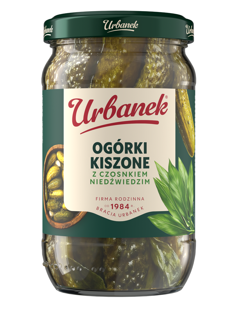 Ogórki kiszone z czosnkiem i czosnkiem niedźwiedzim