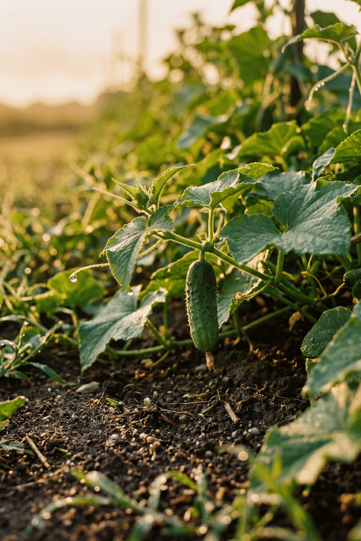 Vegetables growing in the field