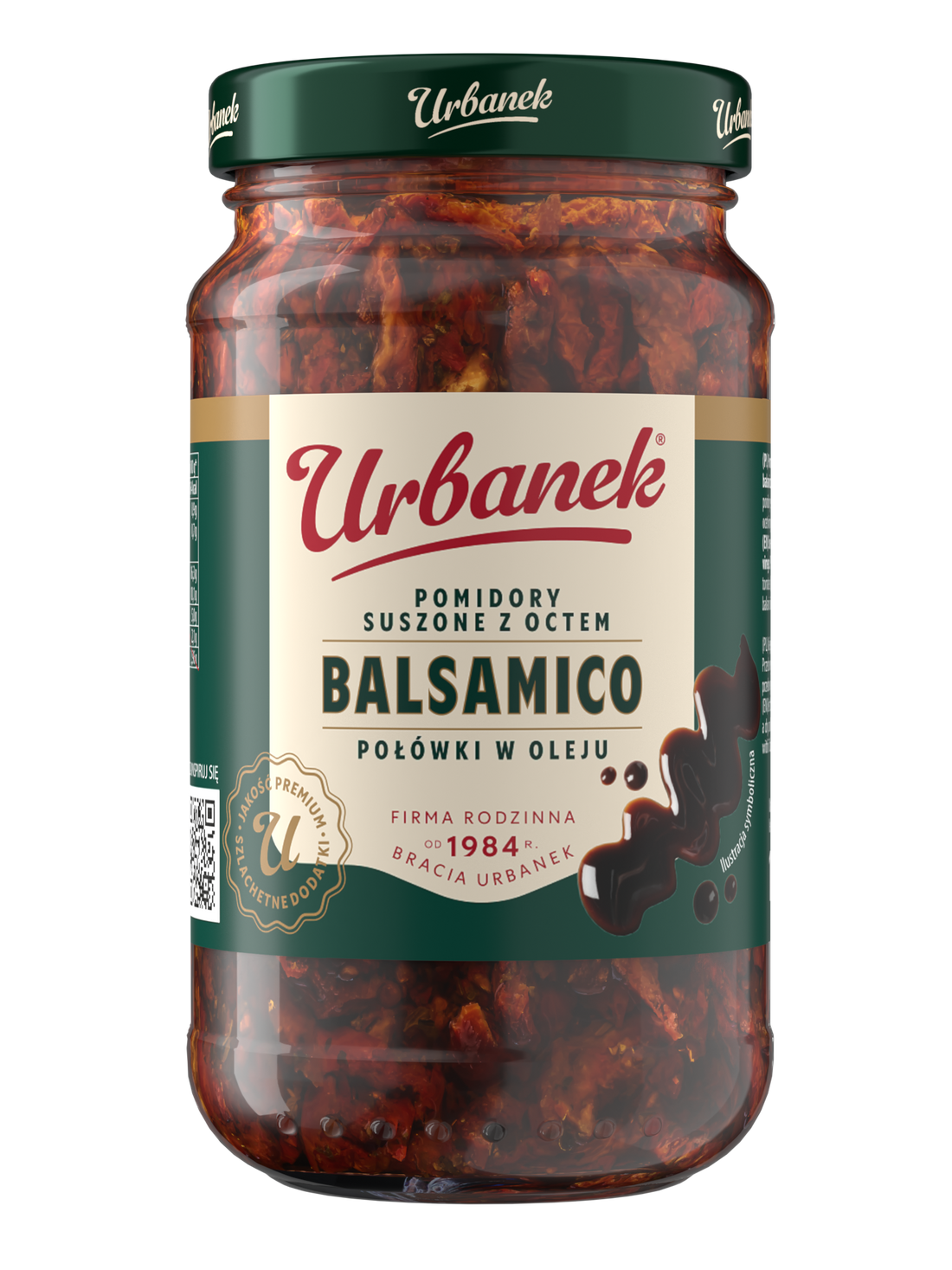 Słoik Urbanek Pomidory suszone premium Balsamico 195 g