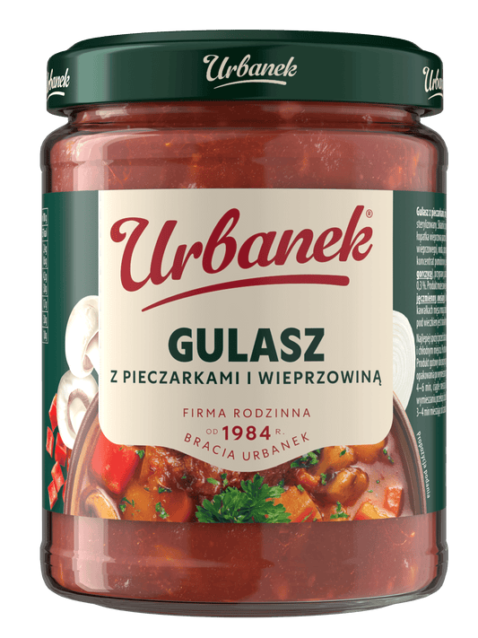 Gulasz z pieczarkami i wieprzowiną