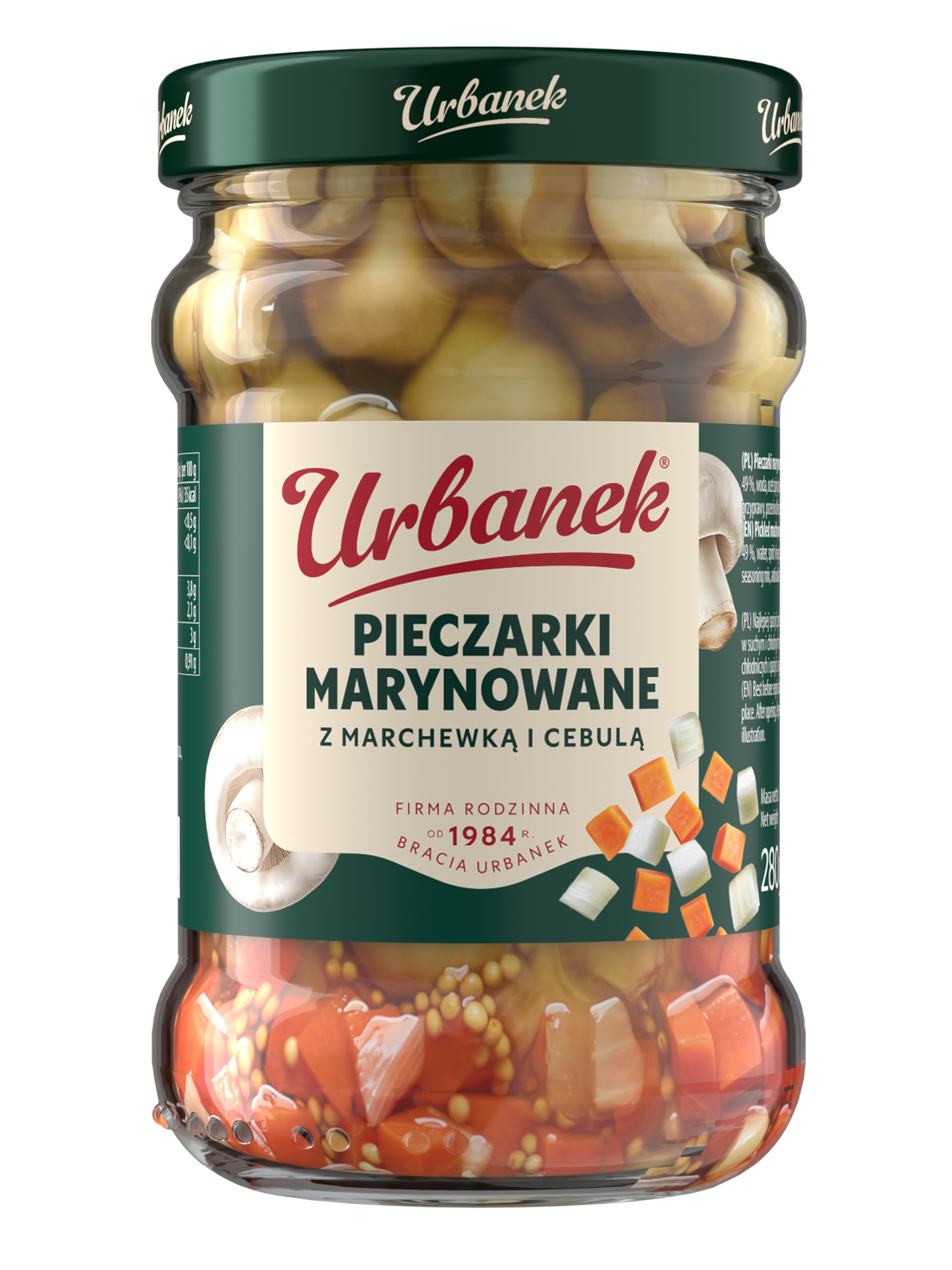 Pieczarki marynowane z marchewką i cebulą