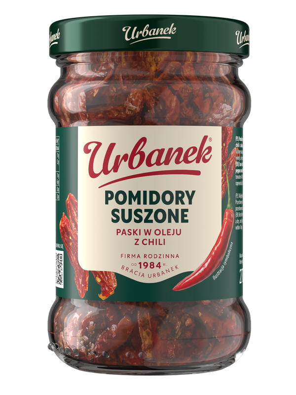 Pomidory suszone paski w oleju z chilli