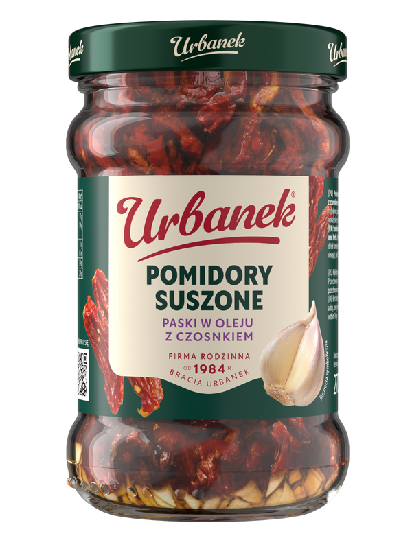 Pomidory suszone paski z czosnkiem