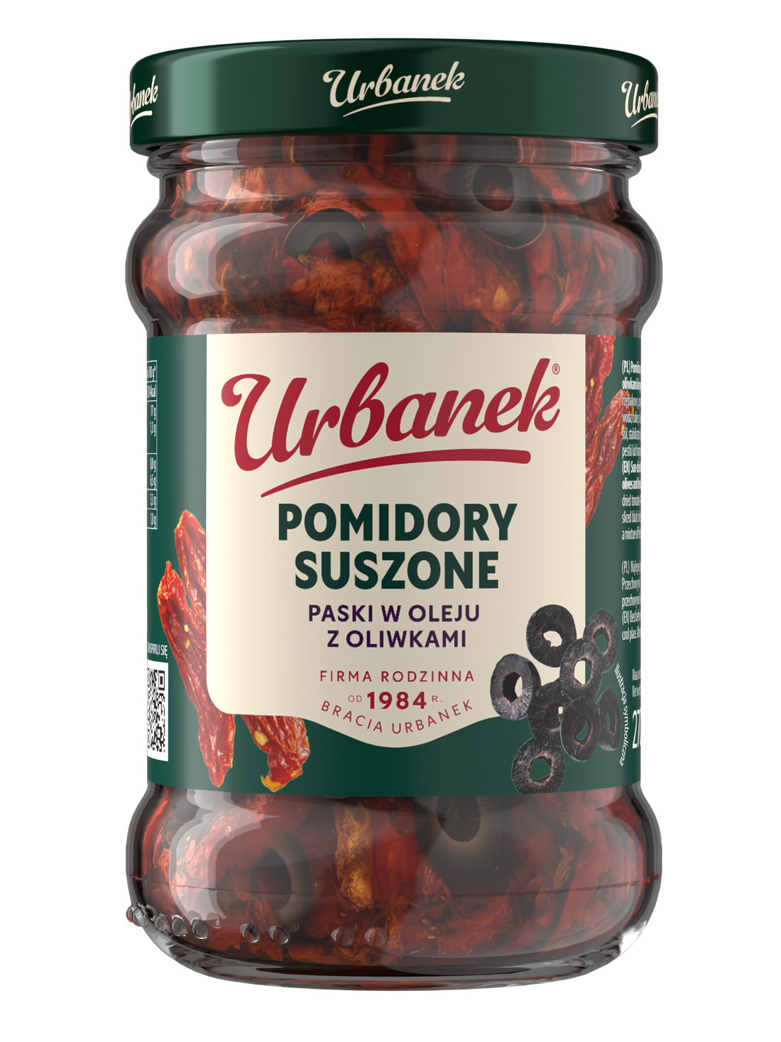 Pomidory suszone paski w oleju z oliwkami