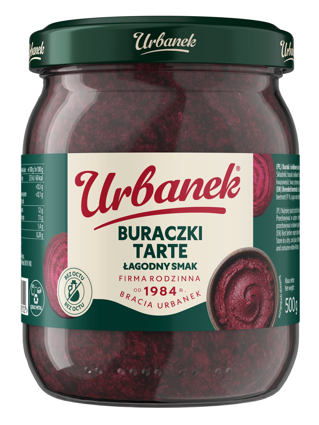 Buraczki tarte łagodne bez octu 500 g