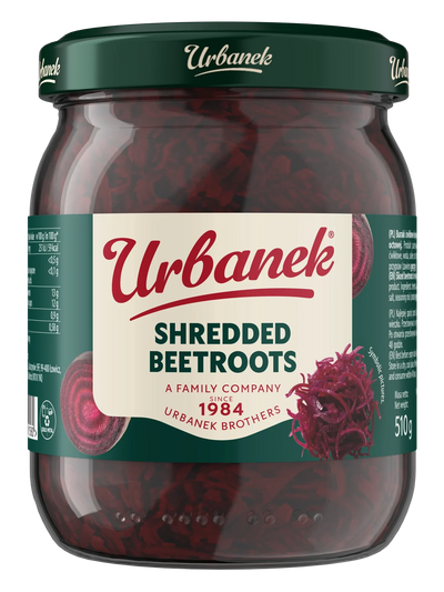 Shredded beetroots
