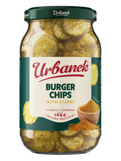 Burger chips with curry