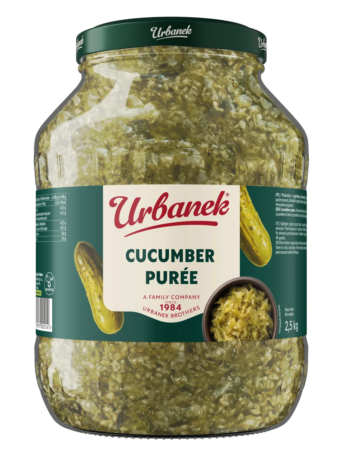 Urbanek Cucumber puree 2500 g, foodservice