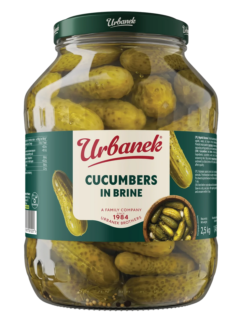 Urbanek Cucumbers in brine 2500 g, foodservice