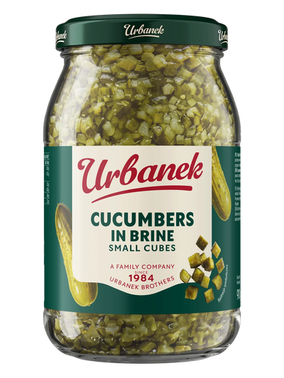 Cucumbers in brine, small cubes