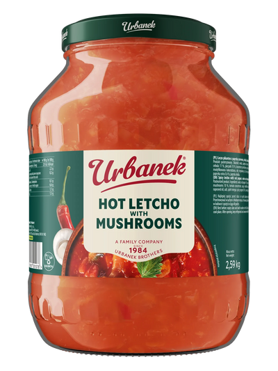 Hot letcho with mushrooms