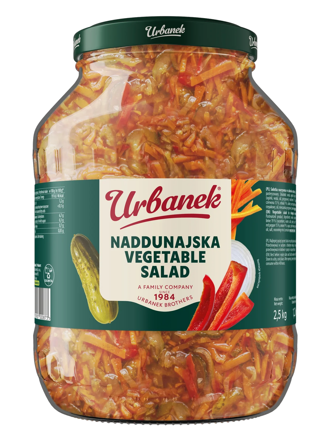 Urbanek Naddunajska vegetable salad 2500 g, foodservice