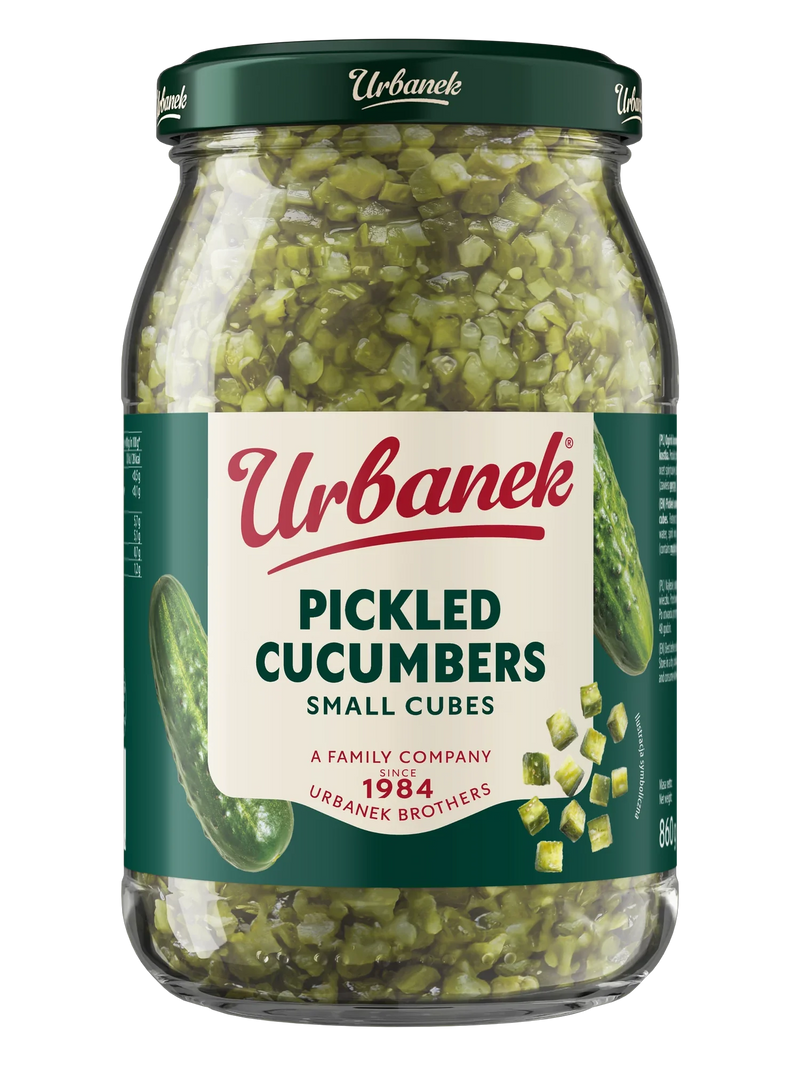 Urbanek Pickled cucumbers small cubes 860 g, foodservice