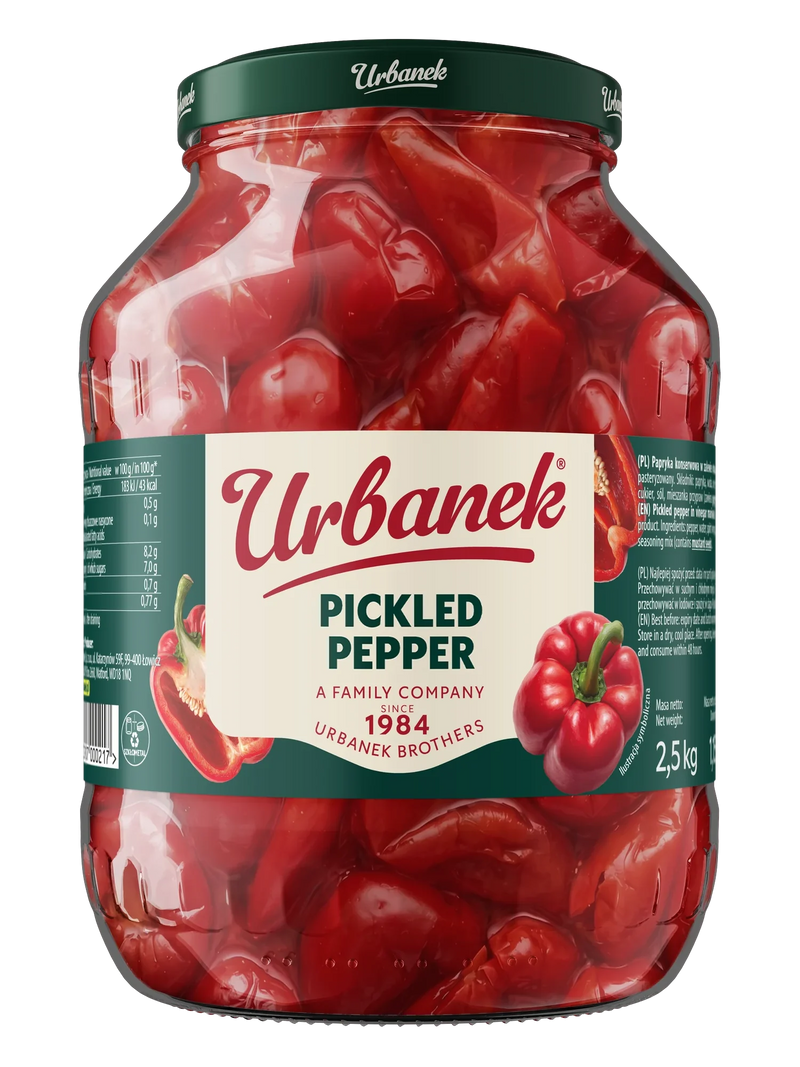 Urbanek Pickled pepper 2500 g, foodservice