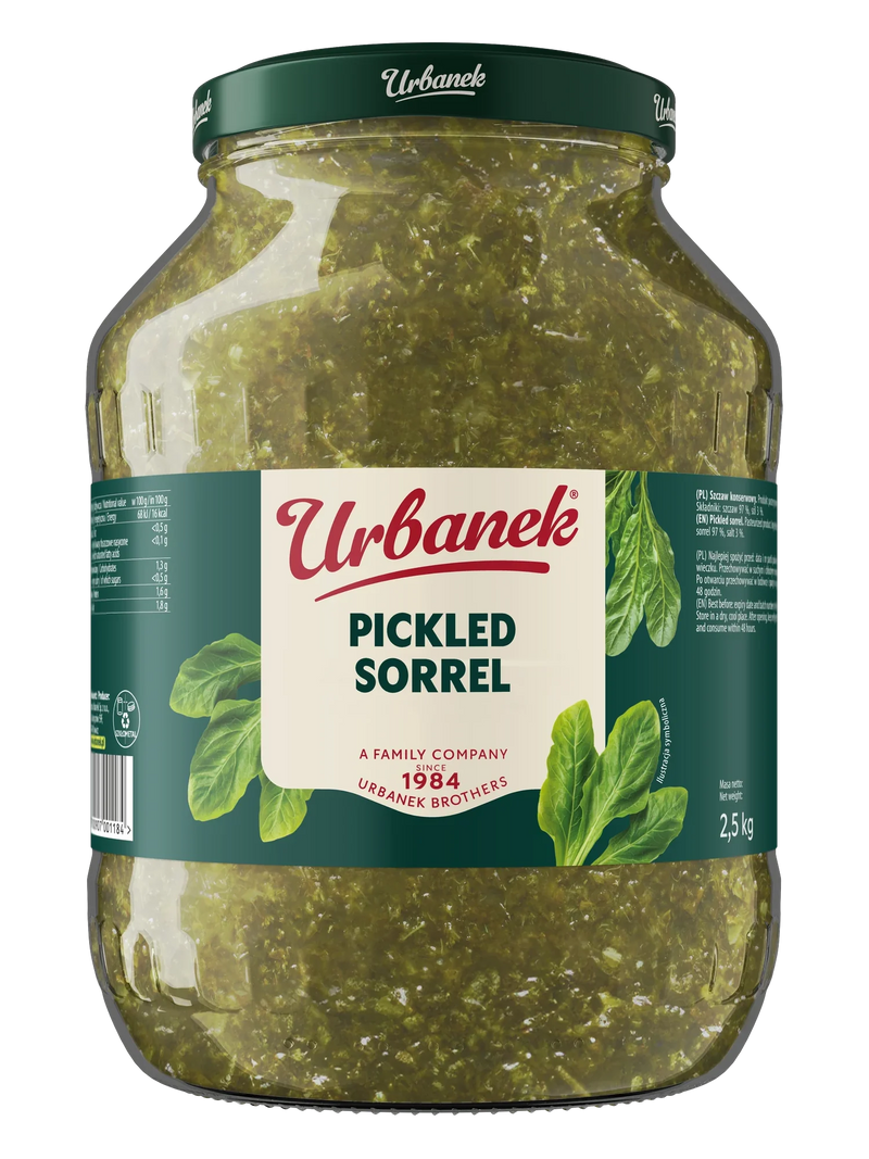 Urbanek Pickled sorrel 2500 g, foodservice