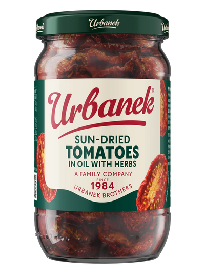 Sun-dried tomatoes in oil with herbs
