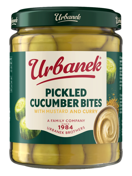 Urbanek Cucumber bites with mustard and curry 500 g