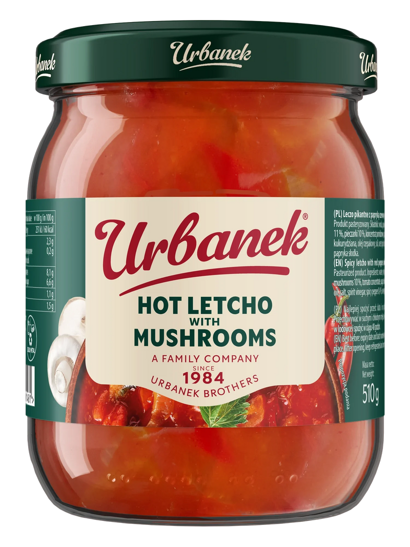 Urbanek Hot Letcho with mushrooms 510 g