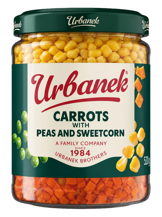 Urbanek Carrots with peas and sweetcorn 520 g