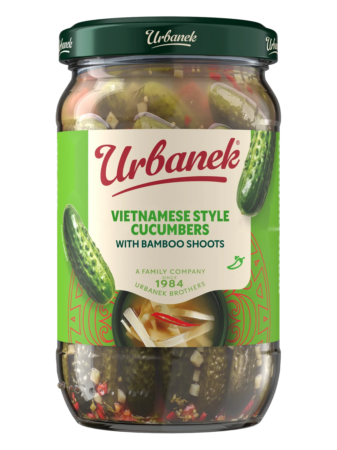 Urbanek Vietnamese style cucumbers with bamboo shoots 680 g