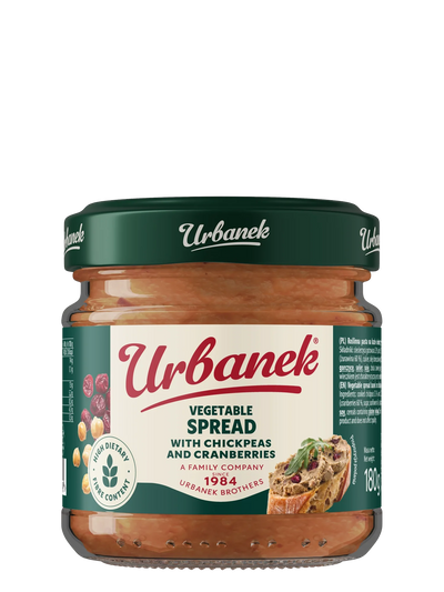 Chickpeas spread with cranberries