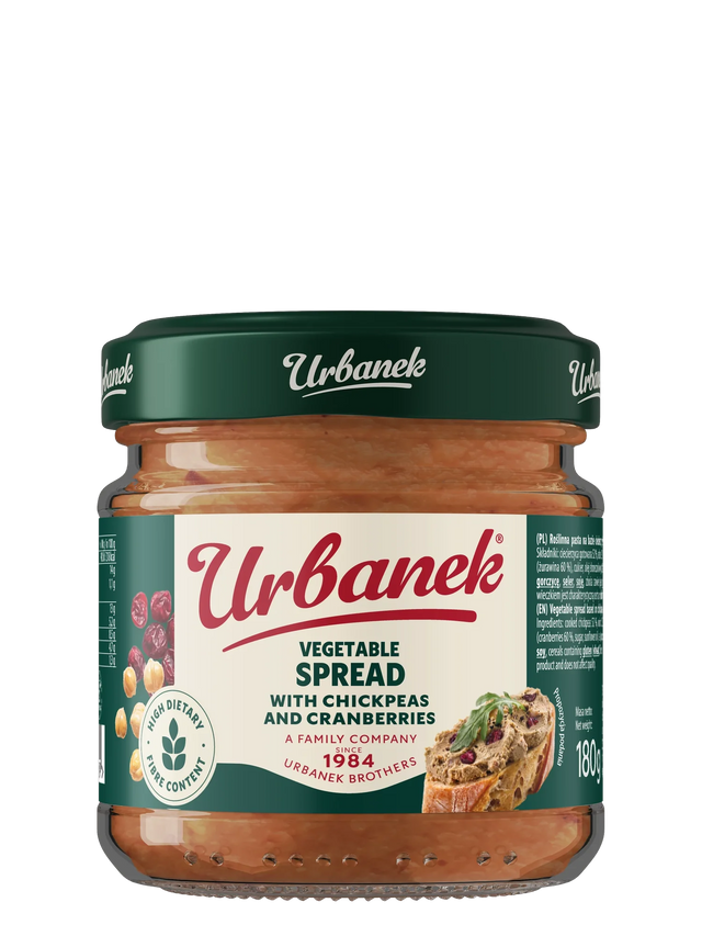 Chickpeas spread with cranberries