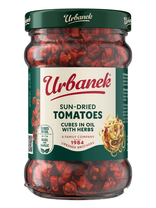Urbanek Sun-dried tomatoes cubes in oil with herbs 270 g