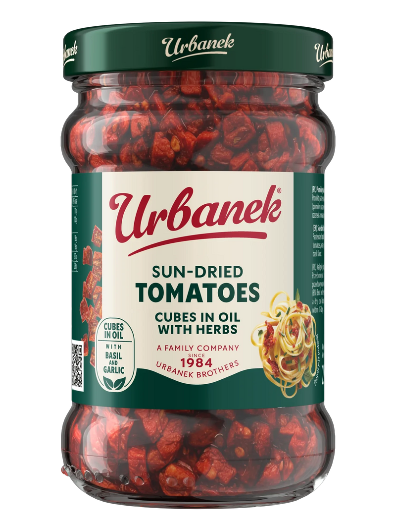 Urbanek Sun-dried tomatoes cubes in oil with herbs 270 g