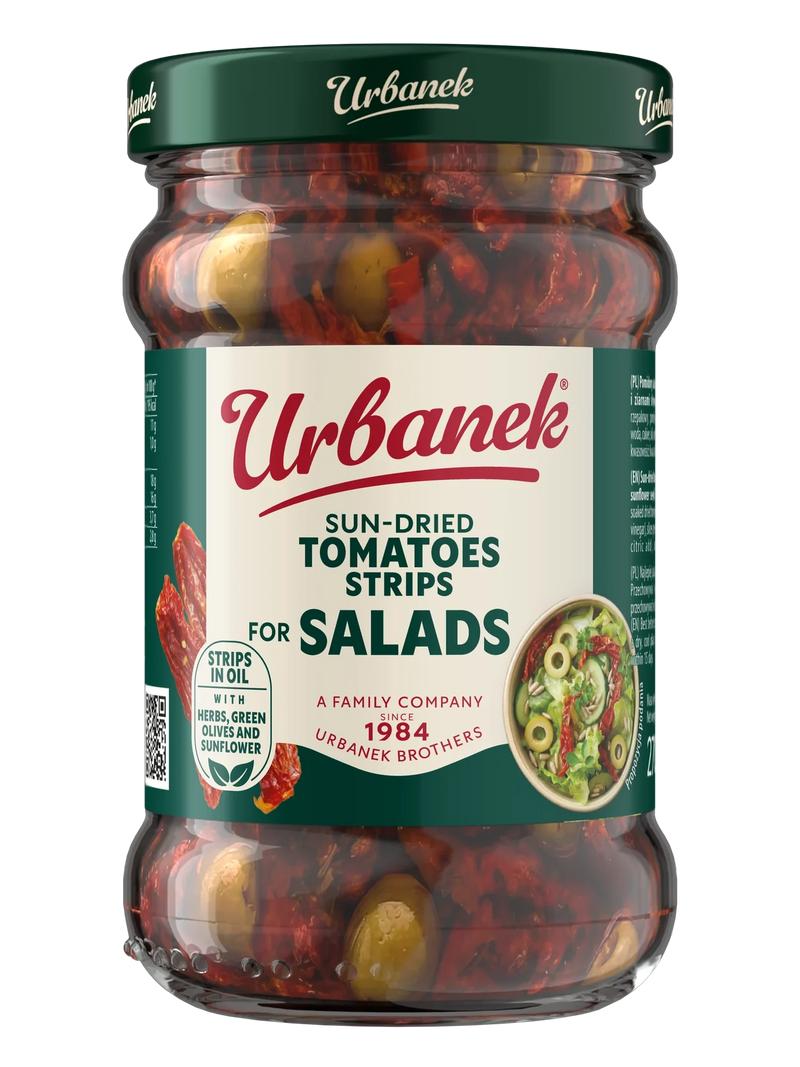 Urbanek Sun-dried tomatoes for salads with herbs, green olives and sunflower seeds 270 g