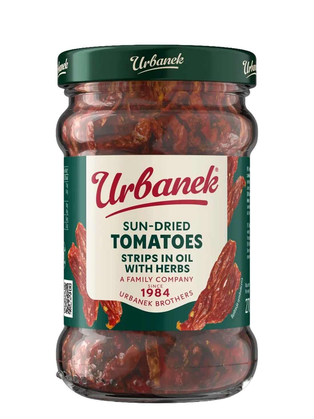 Urbanek Sun-dried tomatoes strips in oil with herbs 270 g