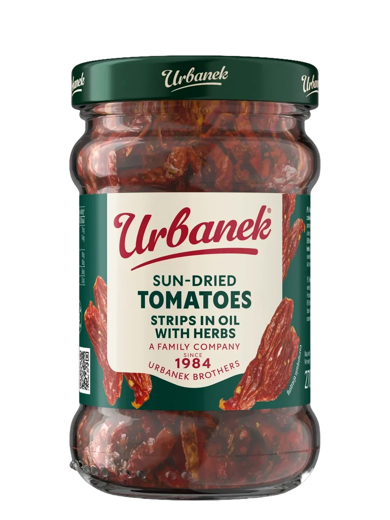 Urbanek Sun-dried tomatoes strips in oil with herbs 270 g