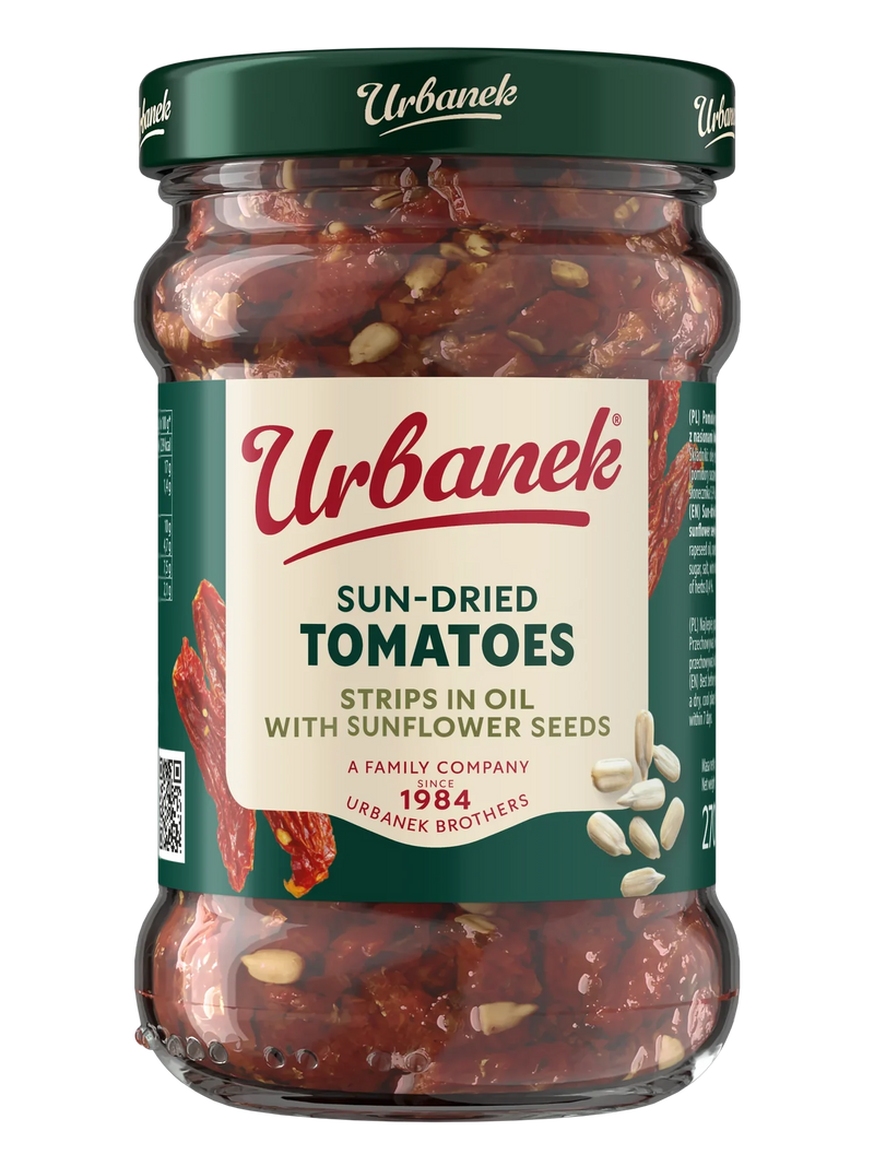 Urbanek Sun-dried tomatoes strips in oil with sunflower seeds 270 g