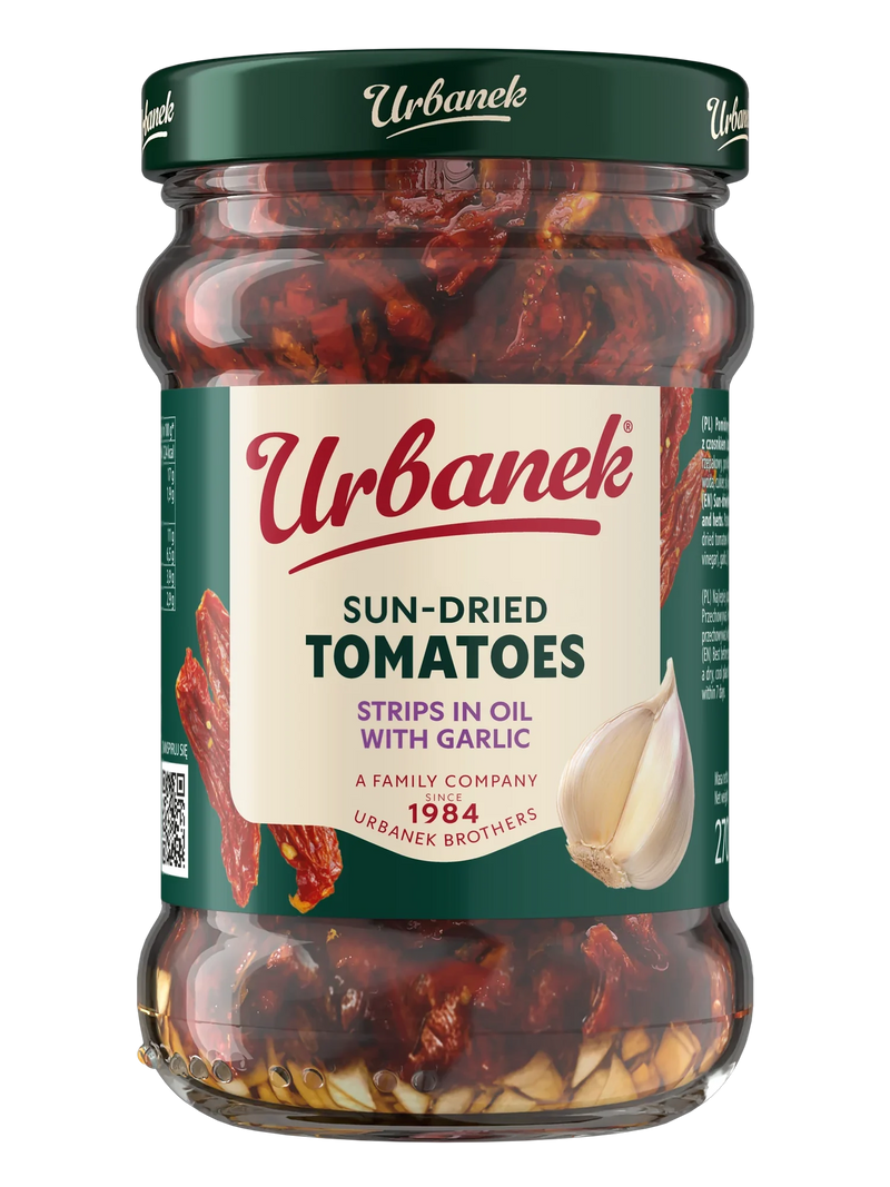 Urbanek Sun-dried tomatoes strips in oil with garlic 270 g